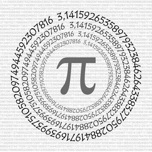 无理圆希腊字母背景上的π符号数学常数无理数照片