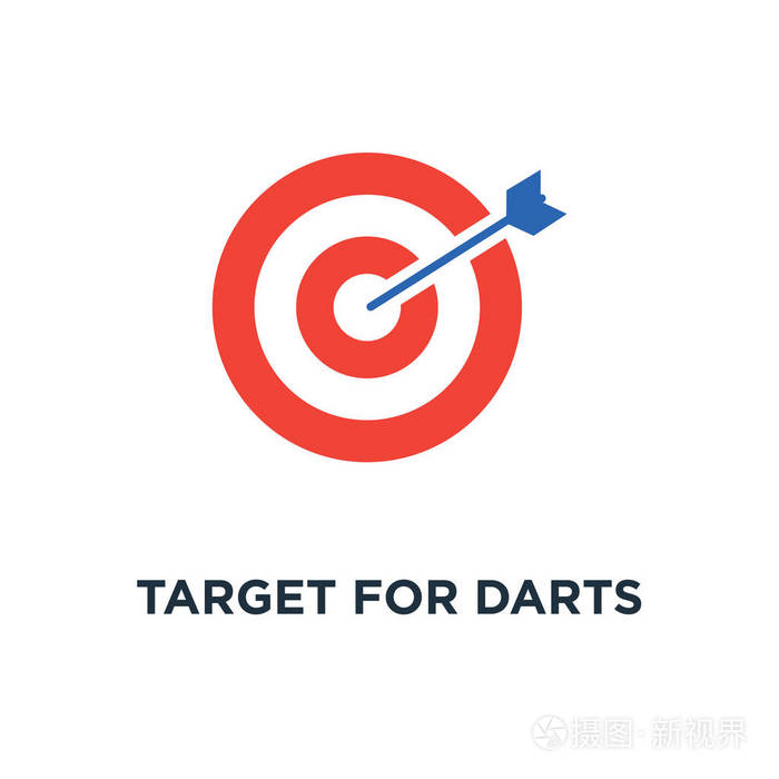 飞镖板概念符号设计箭头击中目标目标实现目标准确击中任务或任耨