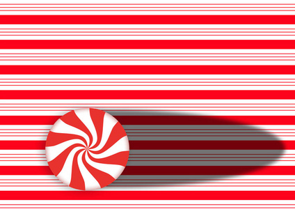 糖果条纹设计与旋转的红白薄荷硬糖说明了圣诞节的主题。 背景图像。 这是一个例子。