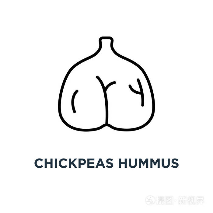 鹰嘴豆茎概念符号设计矢量插图插画-正版商用图片132ybx-摄图新视界