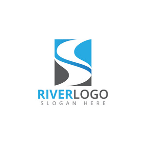 矢量水流河流水流形状矢量标志设计模板照片