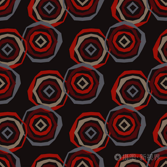 无缝抽象几何图案. 装饰玫瑰. 马赛克纹理.