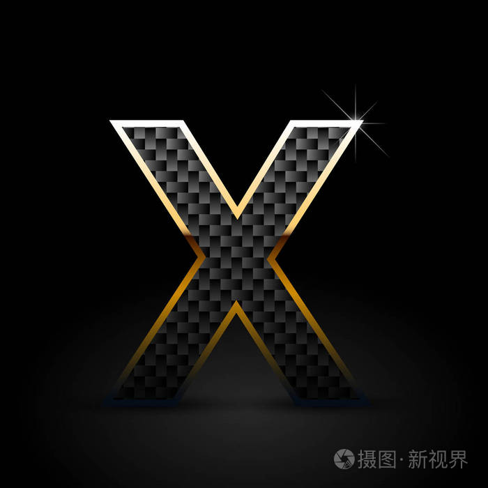 黑色碳纤维函数x大写黑色背景