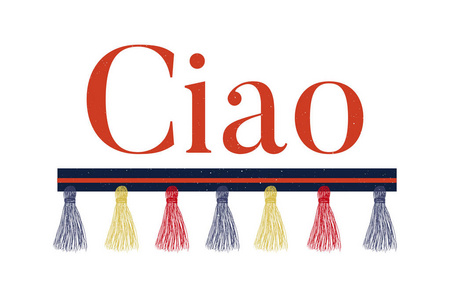 口号ciao短语图形矢量印刷时尚字体照片