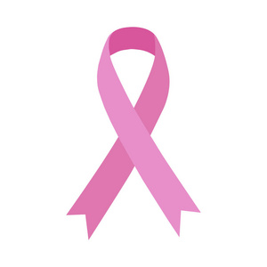 粉色丝带。 乳腺癌。 医学概念。 向量