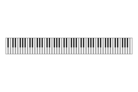 钢琴键盘乐器背景。 EPS10矢量插图