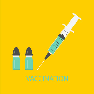 疫苗接种概念图标。 医学矢量插图。 eps10