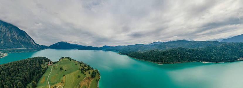 德国巴伐利亚湖自然空气无人机 360 vr 虚拟现实全景