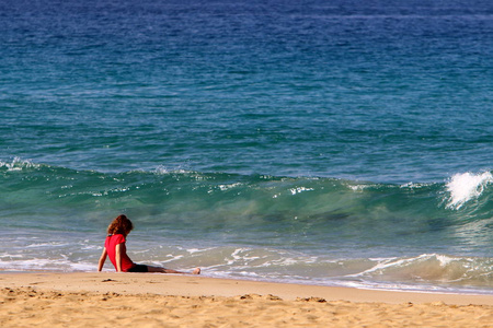 以色列北部地中海的沙质海岸