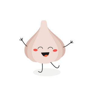 漫画卡通大蒜动画片大蒜的矢量例证照片