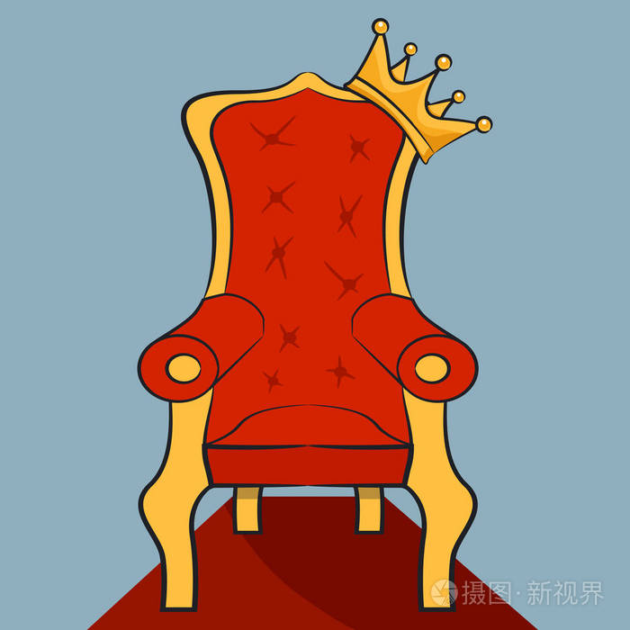 国王和冠的向量王位