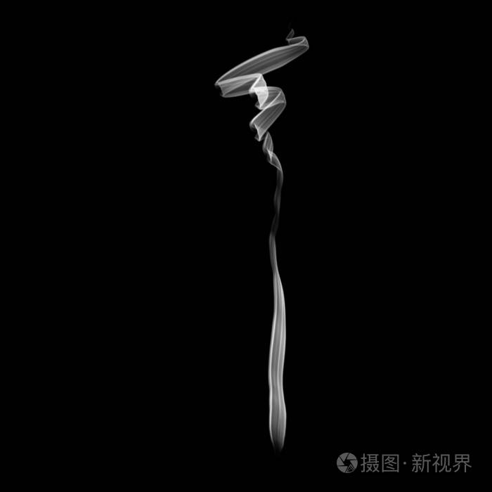 抽象壁纸在黑色背景上冒烟