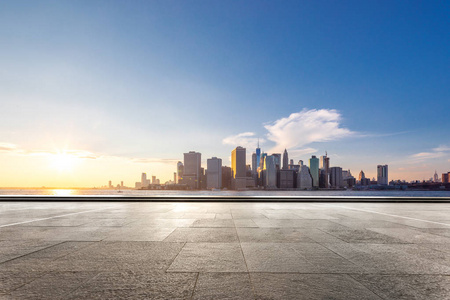 纽约现代城市景观的空楼