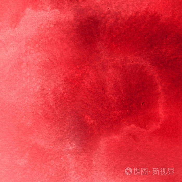 红色抽象背景水彩颜料纹理