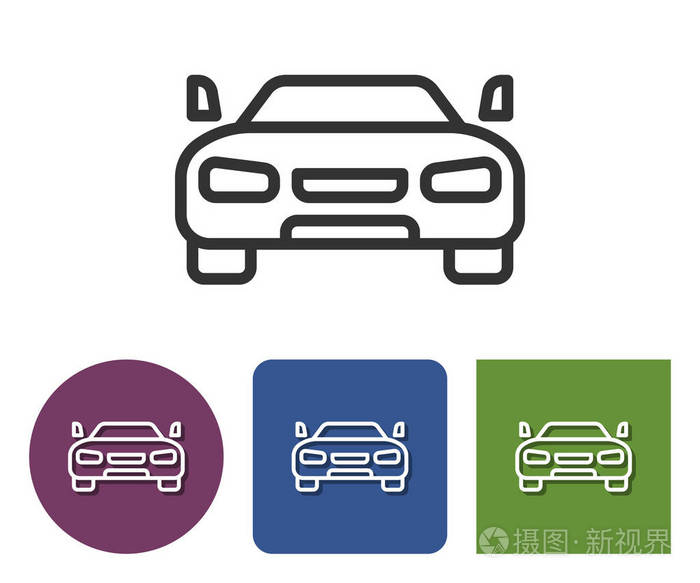 不同车型的线条图标