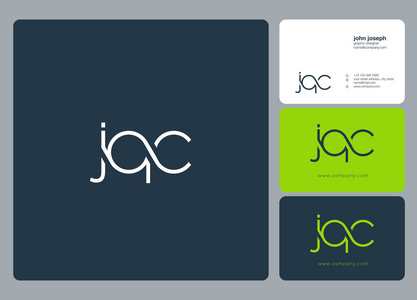商业横幅字母标志JQC模板