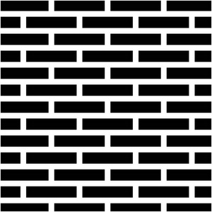 黑白砖墙剪影照片