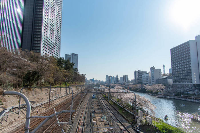 索托博里公园是著名的樱花点 沿着jr中国线索布线的外护城河从iidabashi站到yotsuya站 照片 正版商用图片135tku 摄图新视界