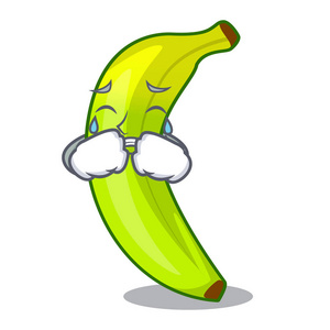有机水果绿色香蕉动画片哭泣