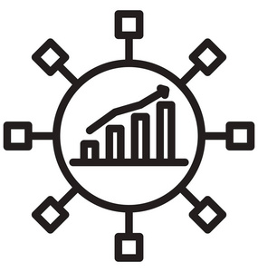 统计线隔离矢量图标可以方便地修改和编辑