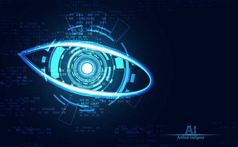 抽象技术科学概念眼圈数据健康数字:未来程序高科技力量的hud接口元素