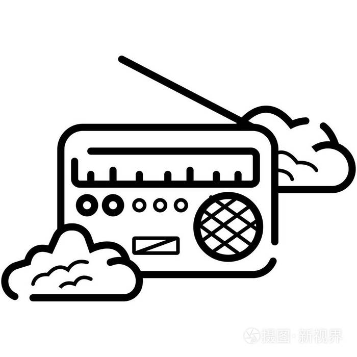 电台图标矢量,设计简单.插画-正版商用图片135wy3-摄图新视界