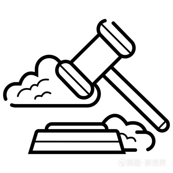 法律图标矢量简单设计插画-正版商用图片1360va-摄图新视界