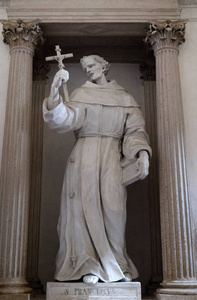圣弗朗西斯雕像曼图阿大教堂，献给圣彼德曼图阿意大利