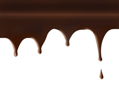 巧克力融化和滴在页面的顶部，可以用作背景图像。 这是一个例子