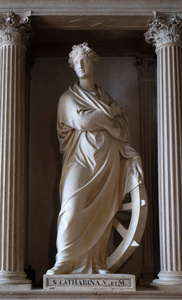 圣凯瑟琳在曼图阿大教堂的亚历山大雕像，献给圣彼得曼图阿意大利