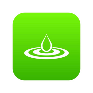 水滴和溢出图标数字绿色