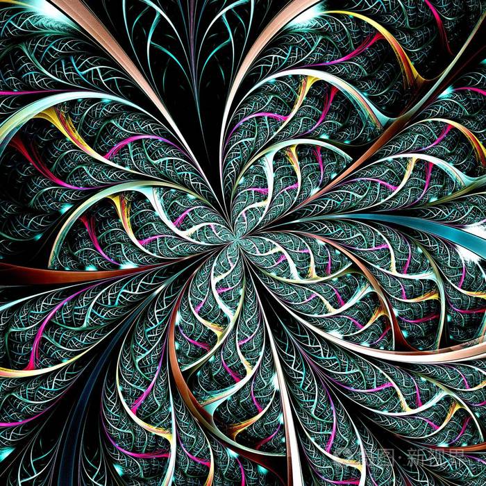 对称分形彩花数码艺术作品创意图形照片-正版商用图片136a5e-摄图新