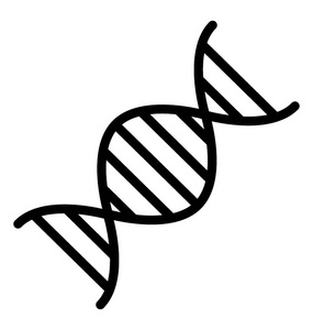 DNA链设计图标遗传学概念