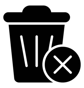 黑色垃圾桶的标志图片