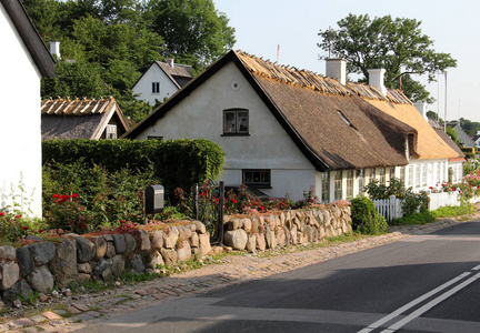 古欧洲村庄的建筑图片