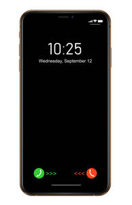 全新逼真手机黑色智能手机矢量EPS10