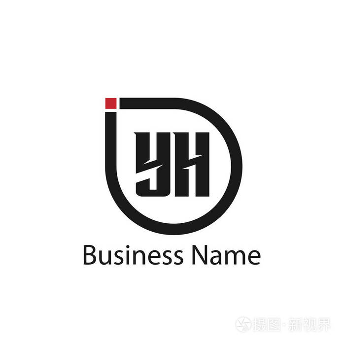 初始字母yh标志模板设计
