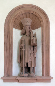 圣阿莫尔巴赫雕像在阿莫斯布伦教堂在阿莫尔巴赫森林的奥德巴伐利亚德国