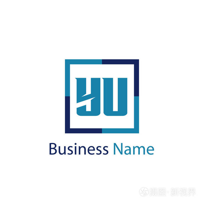 初始字母yu标志模板设计