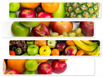水果拼贴的天然有机混合物图片