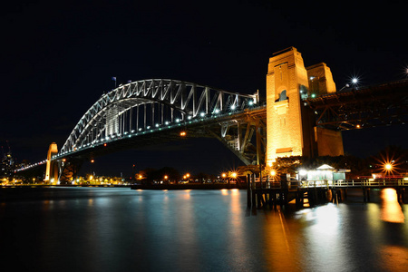 悉尼港大桥夜间