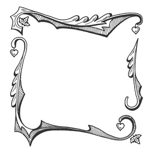 老式的哥特式矢量插图的老式哥特式方形边框的文本.