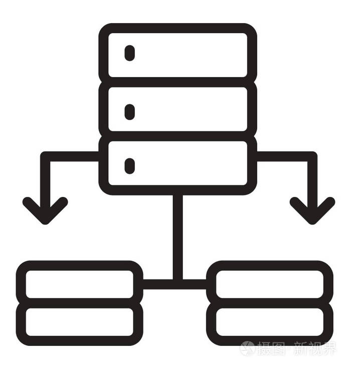 数据库系统旨在显示数据管理图标