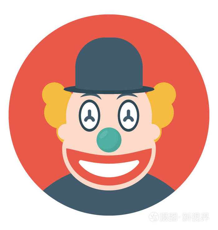 戴着帽子的白脸小丑