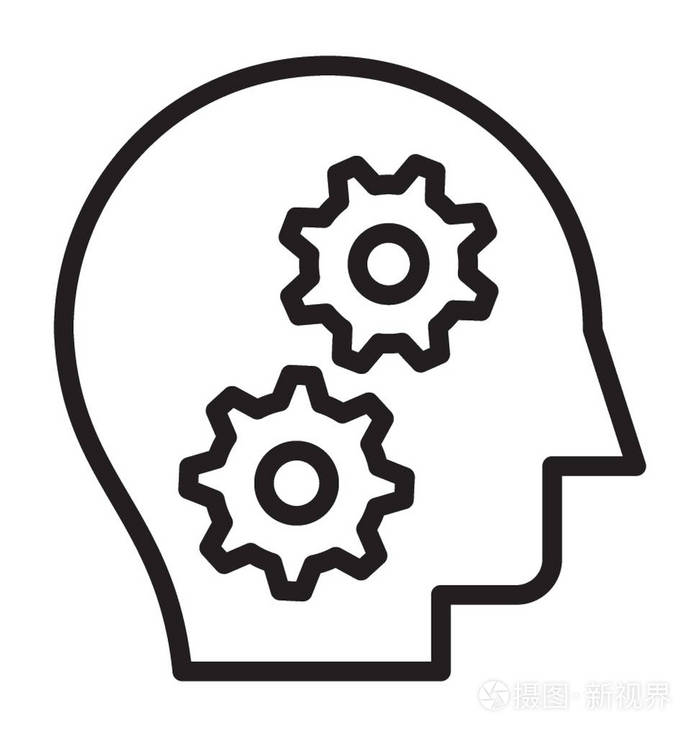 在人脑中进行逻辑和推理的过程插画-正版商用图片137c8y-摄图新视界