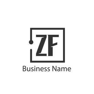 初始字母ZF标志模板设计