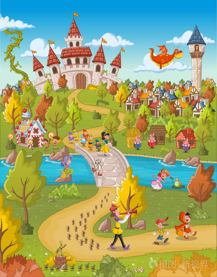 有童话人物的魔幻世界.