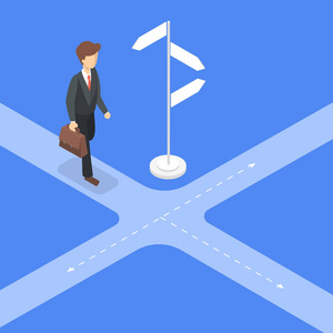 人站在十字路口图片