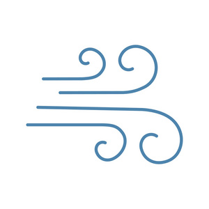 刮风天气图标刮风天气气流颜色图标.照片