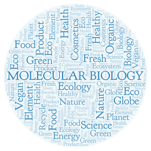 分子生物学单词云。 WordCloud仅用文本制作。